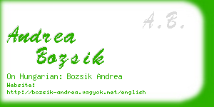 andrea bozsik business card